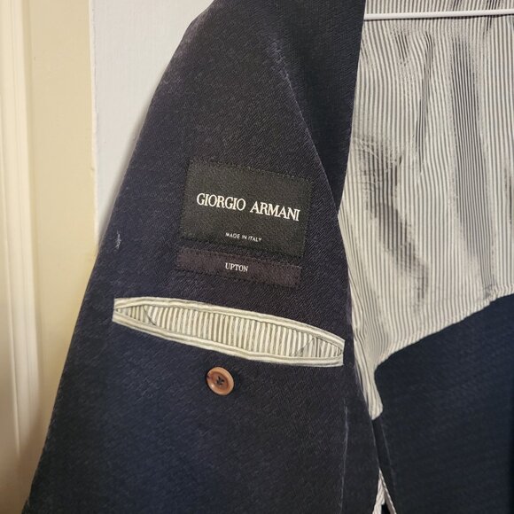 Giorgio Armani Upton Silk-Blend Sport Jacket, Size S - Picture 4 of 8